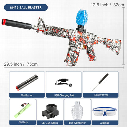 Ultimate M416 Electric water Blaster – High-Precision Toy Gun for Outdoor Action! Awesome Birthday Gift (Gel water balls Not Included)
