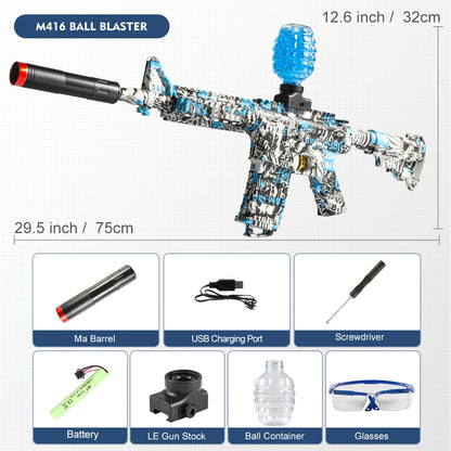 Ultimate M416 Electric water Blaster – High-Precision Toy Gun for Outdoor Action! Awesome Birthday Gift (Gel water balls Not Included)