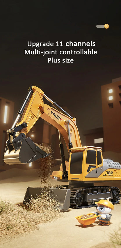 Remote Control Alloy Excavator – Lights, Sound & Realistic Movement | Kids’ Construction Vehicle Toy
