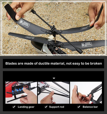 Large RC Helicopter with Remote Control – Durable 80cm 3.5CH Big Aircraft Toy for Kids, Outdoor Drone Model