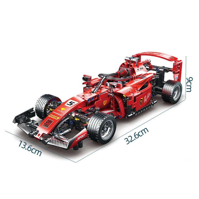 Race Car Kit with Building Blocks – F1 Model with MOC Design by ToylinX