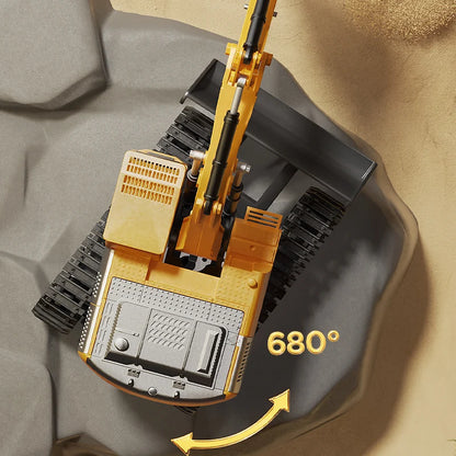 Remote Control Alloy Excavator – Lights, Sound & Realistic Movement | Kids’ Construction Vehicle Toy