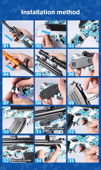 Ultimate M416 Electric water Blaster – High-Precision Toy Gun for Outdoor Action! Awesome Birthday Gift (Gel water balls Not Included)