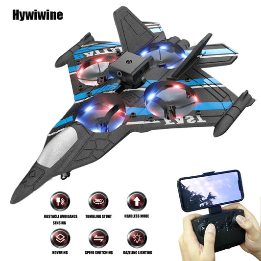 ZoomJet RC Fighter - Remote Control Jet with Camera & Obstacle Avoidance – 2.4G RC Airplane for Kids