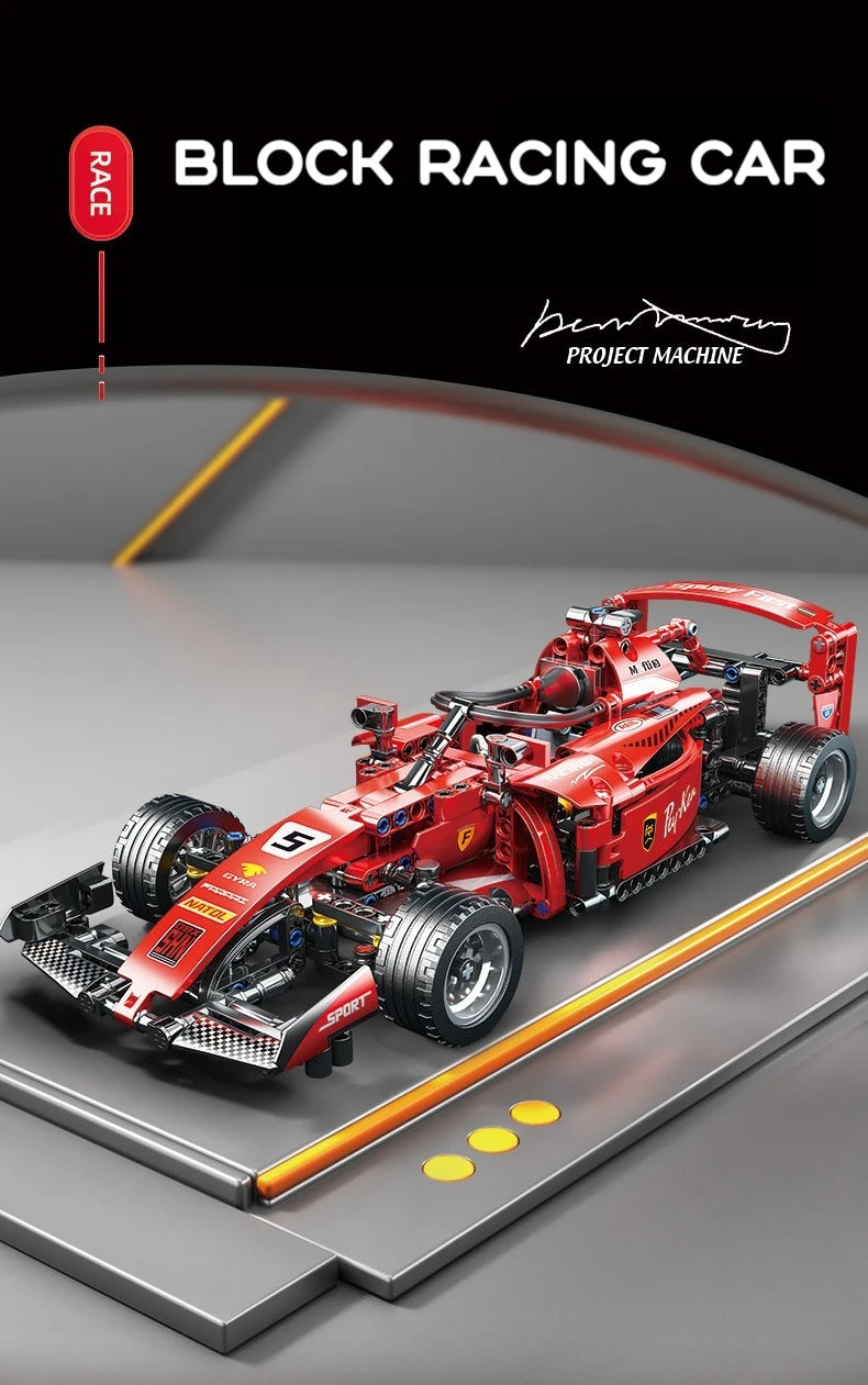 Race Car Kit with Building Blocks – F1 Model with MOC Design by ToylinX