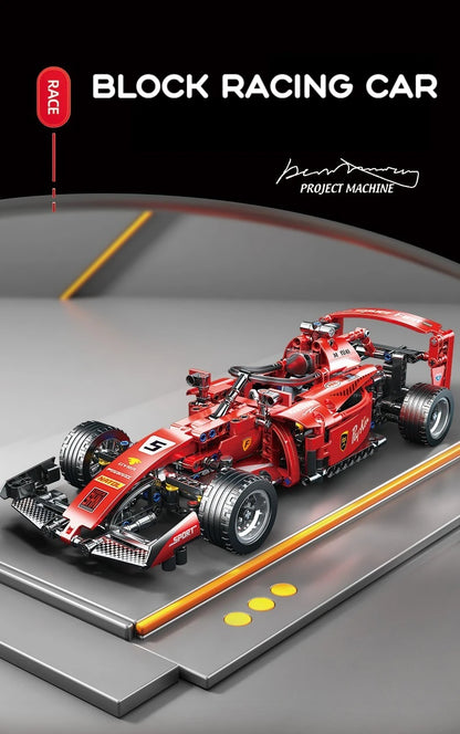 Race Car Kit with Building Blocks – F1 Model with MOC Design by ToylinX